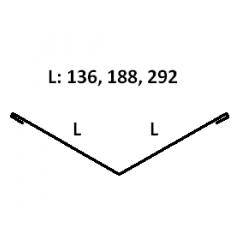 Ендова верхняя окрашенная 136 х 136 купить в Новосибирске - АПК Металл Профи