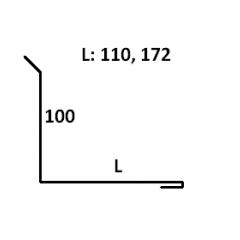 Планка примыкания оцинкованная 100х192 мм купить в Новосибирске - АПК Металл Профи