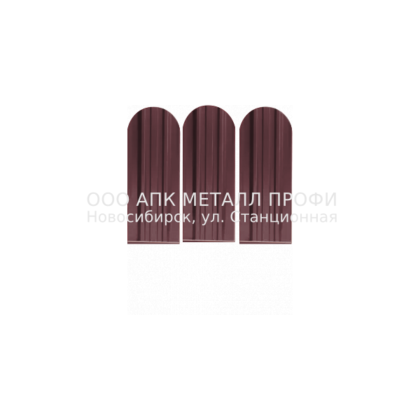 Металлический штакетник Премиум - 3005  Красное вино матовый/бархат купить в Новосибирске - АПК Металл Профи