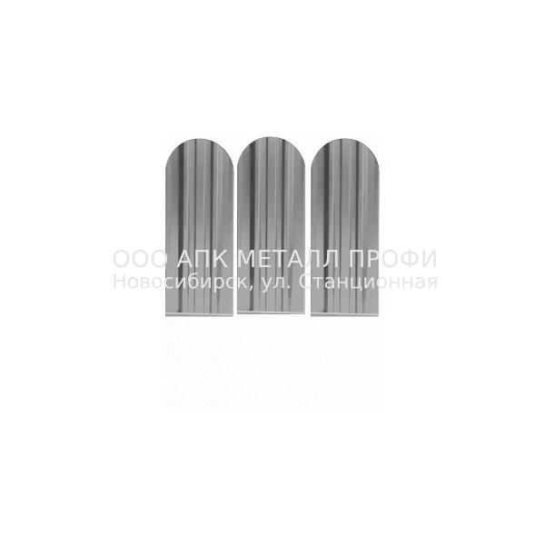 Металлический штакетник Премиум   -  7004 Серый полиэстер купить в Новосибирске - АПК Металл Профи