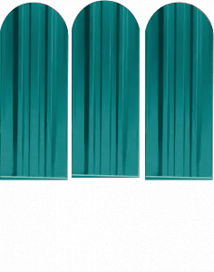 Металлический штакетник Экстра   -  5021 Морская волна полиэстер купить в Новосибирске - АПК Металл Профи