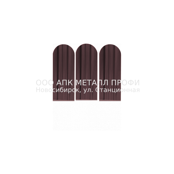 Металлический штакетник Премиум   -  3005 Красное вино полиэстер купить в Новосибирске - АПК Металл Профи