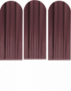 Металлический штакетник Экстра   -  3005 Красное вино полиэстер купить в Новосибирске - АПК Металл Профи
