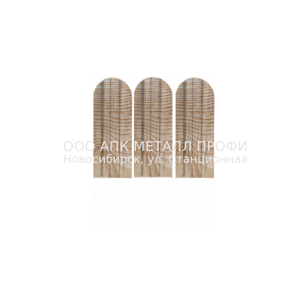 Металлический штакетник Премиум  -  орех 3D Printech купить в Новосибирске - АПК Металл Профи