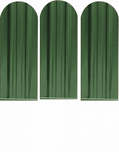 Металлический штакетник Экстра   -  6002 Зеленый полиэстер купить в Новосибирске - АПК Металл Профи