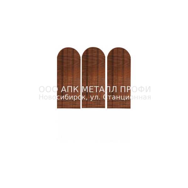 Металлический штакетник Премиум  -  дуб античный 3D Printech купить в Новосибирске - АПК Металл Профи