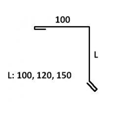 Торцевая планка оцинкованная 100х120 мм купить в Новосибирске - АПК Металл Профи