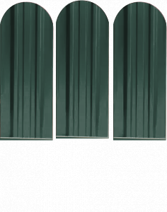 Металлический штакетник Экстра   -  6005 Зеленый мох полиэстер купить в Новосибирске - АПК Металл Профи