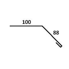 Карнизная планка оцинкованная 100х88мм купить в Новосибирске - АПК Металл Профи