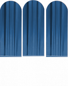 Металлический штакетник Экстра   -  5005 Синий полиэстер купить в Новосибирске - АПК Металл Профи