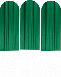 Металлический штакетник Экстра   -  6029 Зеленая трава полиэстер купить в Новосибирске - АПК Металл Профи