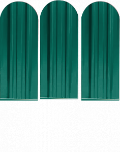 Металлический штакетник Экстра   -  6026 Изумруд полиэстер купить в Новосибирске - АПК Металл Профи
