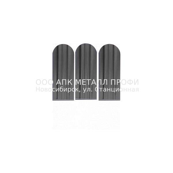 Металлический штакетник Премиум - 7024  Графит матовый/бархат купить в Новосибирске - АПК Металл Профи