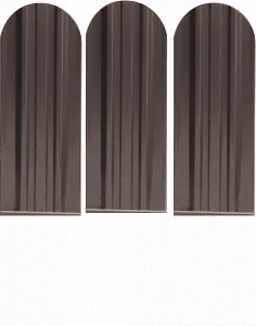 Металлический штакетник Экстра   -  8017 Коричневый полиэстер купить в Новосибирске - АПК Металл Профи