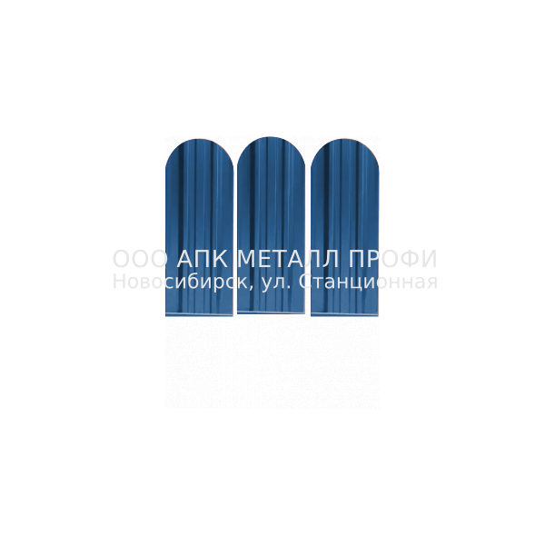Металлический штакетник Премиум   -  5005 Синий полиэстер купить в Новосибирске - АПК Металл Профи
