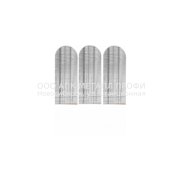 Металлический штакетник Премиум  -  дуб серый  3D Printech купить в Новосибирске - АПК Металл Профи