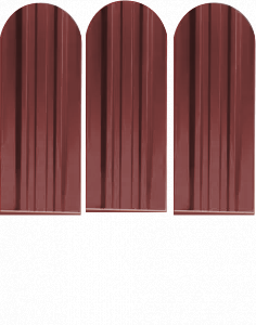 Металлический штакетник Экстра   -  3011 Красно-коричневый полиэстер купить в Новосибирске - АПК Металл Профи