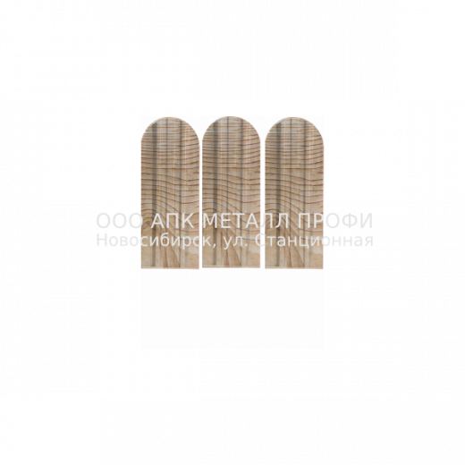 Металлический штакетник Премиум  -  орех 3D Printech купить в Новосибирске - АПК Металл Профи