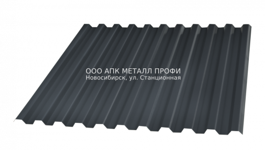 Профлист С21 окрашенный  - Двусторонний -  7024 Графит