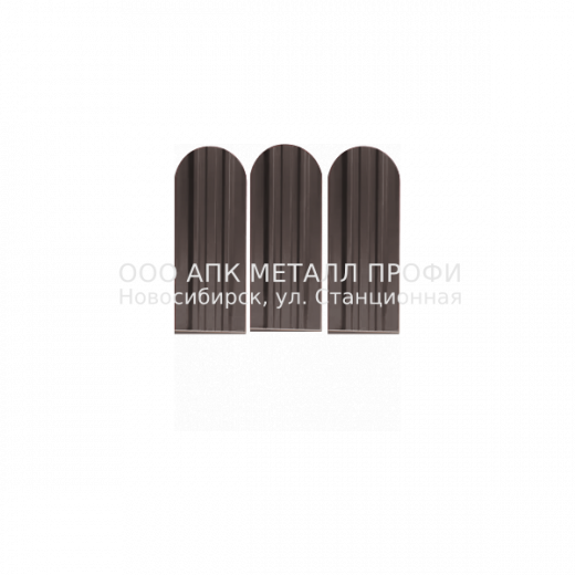 Металлический штакетник Премиум - 8017  Коричневый матовый/бархат купить в Новосибирске - АПК Металл Профи