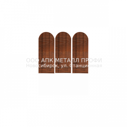 Металлический штакетник Премиум  -  дуб античный 3D Printech купить в Новосибирске - АПК Металл Профи