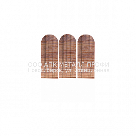 Металлический штакетник Премиум  -  золотой орех 3D Printech купить в Новосибирске - АПК Металл Профи