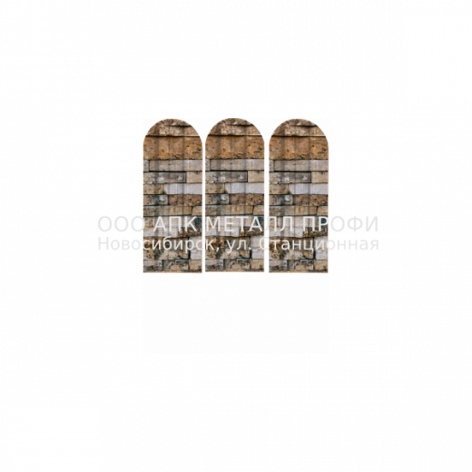 Металлический штакетник Премиум  -  камень  Printech купить в Новосибирске - АПК Металл Профи