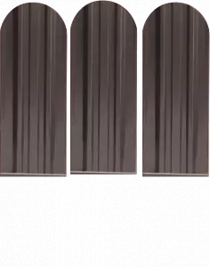 Металлический штакетник Экстра   -  8017 Коричневый полиэстер купить в Новосибирске - АПК Металл Профи
